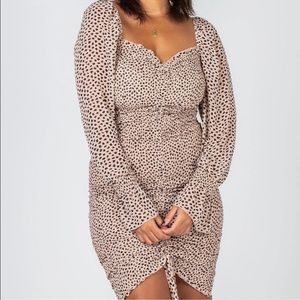 Princess Polly Animal Print Smocked Dress - US 10